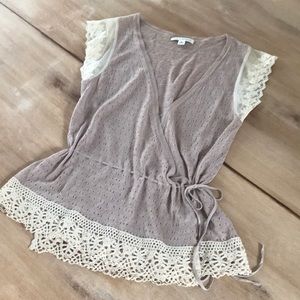 Banana Republic Lace Wrap Top